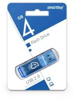 Флеш-накопитель USB 2.0 Smartbuy 4GB Glossy series Blue (SB4GBGS-B)