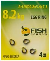 Кольцо титановое разжимное EGG RING, 8.2кг, 4шт/уп