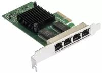 Сетевой адаптер EXEGATE EXE-I350-T4V2 (PCI-E x4 v2.1, порты 4xRJ45 (медные), 10/100/1000Mbps, Gigabit NIC Intel Chipset NHI350AM4)