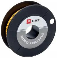 Маркировка кабельная EKF plc-KM-1.5-6 1000 шт. желтый