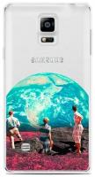 Силиконовый чехол на Samsung Galaxy Note 4 Вид на Землю / для Самсунг Галакси Ноут 4