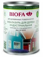 8101 BIOFA аквалазурь для дерева, цвет 8115-Айвори, 0,125л