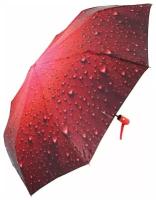 Зонт-шляпка Rainbrella, автомат, 3 сложения, купол 96 см., 9 спиц, система «антиветер», чехол в комплекте, для женщин, серый, бордовый