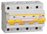 Выключатель автоматический модульный 4п C 100А 10кА ВА47-100 IEK MVA40-4-100-C