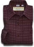 Школьная рубашка Tsarevich, прямой силуэт, на пуговицах, длинный рукав, размер 158-170, бордовый