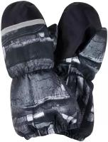Варежки KERRY зимние, со светоотражающими элементами, мембранные, водонепроницаемые, размер 4, черный, белый