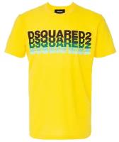 Хлопковая футболка DSQUARED2 S74GD0836 желтый+принт