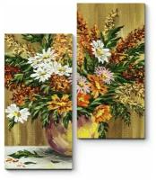 Модульная картина Букет из полевых цветов 40x50