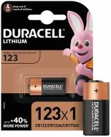 Батарейка DURACELL Ultra CR123, Lithium, 1 шт, в блистере, 3 В