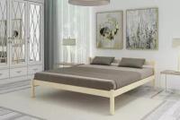 Кровать двуспальная деревянная из массива сосны 100х200