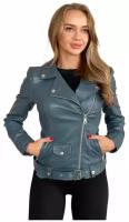 Куртка косуха женская E-Lisman&ZG, размер 5XL(52) цвет светло-синий