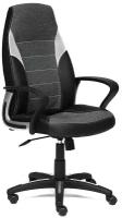 Компьютерное кресло TetChair Интер офисное, обивка: искусственная кожа/текстиль, цвет: черный/темно-серый,серый