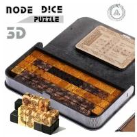 Настольная игра 3Д с игральными кубиками Node Dice Puzzle / Головоломка Кельтский Дракон, соберите фантастического змея из кельтских узелков, 50 штук