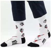 Носки St. Friday Socks x Союзмультфильм, размер 42-46, белый, серый