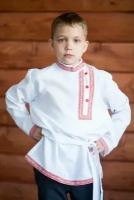 Косоворотка Иван, русская народная рубаха, белая 56-58