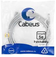 Патч-корд Cabeus PC-UTP-RJ45-Cat.5e-5m Кат.5е 5 м серый