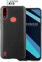 Чехол ROSCO для Lenovo K13 (Леново К13), силиконовый чехол, матовый, защита вокруг блока камеры, тонкий чехол, черный