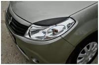 Накладки на передние фары (Реснички) Renault Sandero Stepway 2009-2013