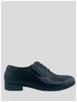 Туфли мужские оксфорды из натуральной кожи на низком квадратном каблуке, модель с вертикальным швом (4792)