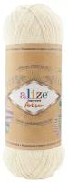 Пряжа Alize Superwash Artisan (Ализе Супервош Артизан) - 1 моток, кремовый (01), 75% шерсть супервош, 25% полиамид, 420м/100г