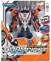 Трансформер YOUNG TOYS Tobot Athlon Champion 301068, голубой/белый/оранжевый