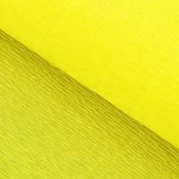 Бумага для упаковки и поделок, гофрированная, желтая, лимонная, однотонная, двусторонняя, рулон 1 шт, 0,5 х 2,5 м