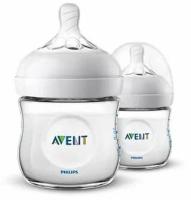 Детская бутылочка Philips Avent Natural SCF030/27 / Возраст от 0 мес, 125 мл, 2 шт с антиколиковым клапаном