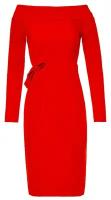 Платье P.A.R.O.S.H., полуприлегающее, миди, размер xs, красный