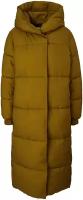куртка s.Oliver, демисезон/зима, удлиненная, утепленная, капюшон, карманы, манжеты, размер 32 (2XS), хаки