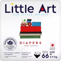 Детские подгузники Little Art, 3 размер M, 6-9 кг, 66 шт