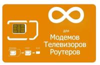 SIM карта мобильный интернет для модема, телевизора, планшета, телефона и роутера безлимитный по всей России simкарта симка сим