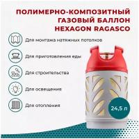 Композитный газовый баллон 24,5 л Hexagon Ragasco с российским типом соединения