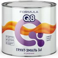 Грунт-эмаль по ржавчине Formula Q8 3 в 1, матовая, 1,9 кг, коричневая