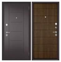 Дверь входная для квартиры Torex Family Optima 960х2050, правый, тепло-шумоизоляция, антикоррозийная защита, замки 2-го и 3-го класса, коричневый