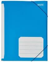 Папка на резинках Attache А4 20 мм картонная до 200 л синяя (плотность 400 г/кв. м) 142057
