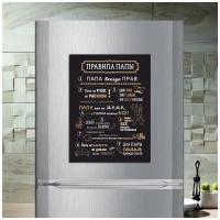 Магнит табличка на холодильник (30 см х 22,5 см) Правила папы Сувенирный магнит Подарок для папы Декор интерьера №1