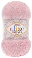 Пряжа ALIZE 'Forever crochet simli' 50гр. 280м. (96%микрофибра акрил,4%металик)ТУ (185 пастельно-розовый), 5 шт