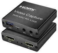 Адаптер видеозахвата HDMI - USB 3.0 1080P с входом для микрофона и выходом AUX