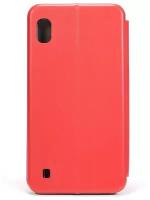 Чехол-книжка Fashion Case для Samsung Galaxy A10 красный, противоударный откидной с подставкой, кейс с магнитом, защитой экрана и отделением для карт