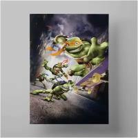 Постер Черепашки-ниндзя, TMNT 30x40 см, плакат интерьерный с мультфильмом