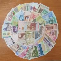 Набор банкнот Мира 50 штук разных без повторов UNC