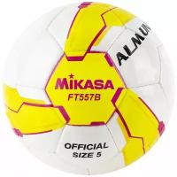 Мяч футбольный MIKASA FT557B-YP, р.5, 32 панели бело-желтый