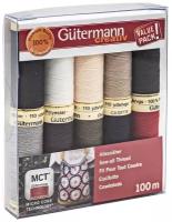 Набор нитей Sew-All 100/200 м для всех материалов 10 шт (упак), 100% полиэстер, Gutermann