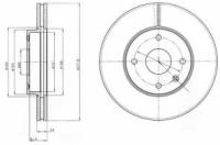 Диск тормозной Fr CHEV Epica 05- DELPHI BG4193