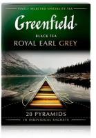 Чай черный Greenfield Royal Earl Grey в пирамидках, цитрус, бергамот, 20 пак