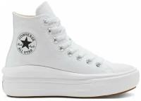 Кеды женские Converse Chuck Taylor All Star Move High Top 568498 текстильные белые