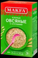 Хлопья Макфа овсяные с отрубями 400г