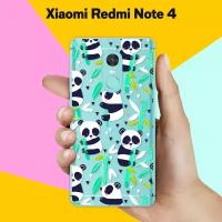 Силиконовый чехол на Xiaomi Redmi Note 4 Панда / для Сяоми Редми Ноут 4