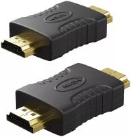 Соединитель адаптер переходник HDMI (M) - HDMI (M) GSMIN AH1 (Черный)