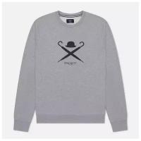 Мужская толстовка Hackett Large Logo Crew Neck серый, Размер L